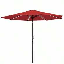 10039; Patio Market Umbrella Sunshade Patio Umbrella Steel Tilt W Crank MultiColor - as pic - View 7