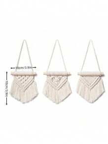 Handmade Boho Wall Hanging Fringe Panels Garland Banner Woven Tapestry With Tassel Crochet Decor Macrame Bohemian Art Decor,Home Decor ,Room Decor,Wall Decor Gifts Birthday Graduation