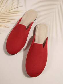 1 Paio di Mocassini slip-on eleganti e casual in colore unito, adatti per primavera e autunno, uso interno in ufficio o esterno