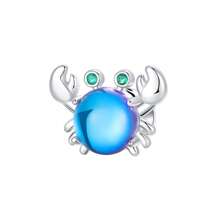 Silver Plated Charm Turtle Crab Small Fish Gear Ocean Series Charm Bead Is Suitable For Diy Female Bracelet Pendants