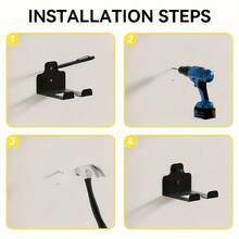 1/3pcs Heavy Duty Steel Wall Mount Bracket, Lawn Mower Hanger, Garage Wall Mounted Trimmer Rack, Lawn & Hedge Trimmer Tool Organizing Hook Trimmer, Tool Organizing Hook