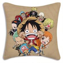 1 Pc One Piece Pillowcase - Anime Print Pillowcase - Luffy Sofa Pillowcase | Anime Print Room Decor