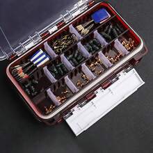 Wasserdichte Angeltackle Box mit doppelseitiger Köder-/Köderbox, Aufbewahrungsbox für Fischerhaken, Karpfen- und Fliegenfischerzubehör