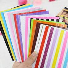 Set de 16 colores de esquinas de fotos DIY, 102 piezas/hoja, pegatinas decorativas hechas a mano para álbumes de fotos, esquinas fijas para scrapbooking