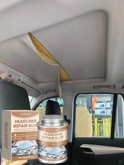1pc 125ml Flexible Vehicle Roof Lining, Interior Cloth, Leather Crack Repair Adhesive Glue