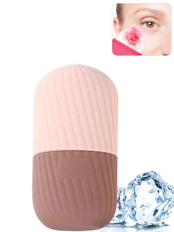 1pc Facial Ice Cube Tray, Ice Cube Massage For Pore Tightening, Swelling & Redness Reduction, Skin Lifting & Contouring, Sunburn Relief, Convenient Portable Beauty Cosmetic Tool