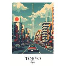 1 Stück/3 Stück Wandkunst Poster Vintage Nordisch Retro Urlaubs Reise Stadt Paris London Tokio Landschaft Poster Wandkunst Leinwand Malerei Heim Dekoration Reise Geschenke ohne Rahmen/mit Rahmen Leinwandkunst