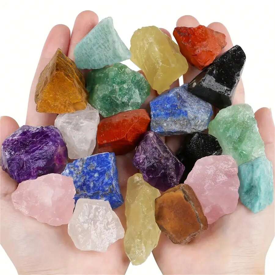 100g/500g/Bag Vibrant Bohemian Mixed Color Natural Tumbled Stones & Crystals - Assorted Polished Gemstones For Home Decor