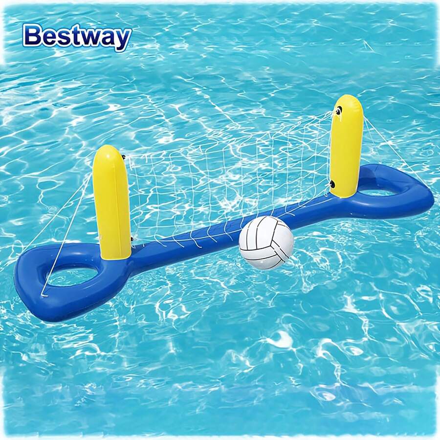Bestway 52133/52123 Inflatable Basketball Swimming Set, Floating Pool Game, Water Balloon Swimming Set, Inflatable Pool Game, Pool Toys, Water Volleyball Swimming Set, Inflatable Pool Game - Yellow - View 1