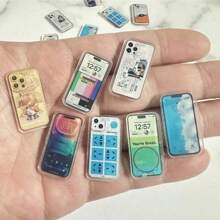 5/10pcs Mini Bt21 Mobile Phone Model, Realistic Cellphone Replica, Miniature Telephone Decor, Food Prop Phone Model, Doll House Accessories