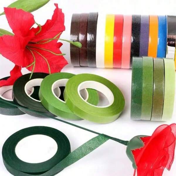 20m Floral Stem Wrap Tape, Self-Adhesive Florist Floral Tape For Bouquets, DIY Decorations, Flower Shop, Wedding Supplies