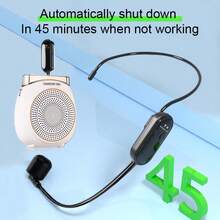 2.4G Wireless Headset Microphone, Adopts 2.4G GFSK Frequency Hopping Digital Technology, Auto-Connect On Power On, 50M Wireless Range, 6H Battery Life, Near-Field Pairing (Anti-Interference), Original Sound & Reverb Dual-Mode Switch (Press "+" "-" Simultaneously), 45Min Auto Shut-Off When No Audio Input. Versatile Wireless Microphone With Detachable Headset, Multi-Unit Use Without Interference, Suitable For Teaching, Speeches, Hosting And More