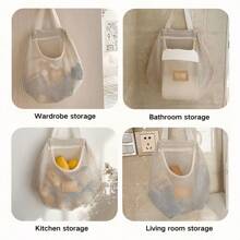 1pc Japanese Style Socks Storage Hanging Bag, Wardrobe Hanging Underwear Storage Bag, Wall Hanging, Dormitory Free Punching Bag