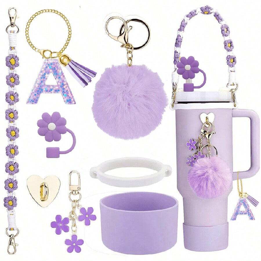 Accesorios de decoración de la Copa , Tapa de pajita de 8-9 mm, Botas de silicona compatibles con vasos de 30 y 40 onzas de la Cup, regalo de Navidad para niñas, regalo DIY creativo, decoración de Acción de Gracias, decoración de regalo para amigos, decoración de fiesta de Navidad, accesorios , vaso de Navidad, útiles escolares