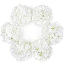 5/10pcs Artificial Hydrangea Artificial Flower Heads With Stems,Fake Hydrangea Flowers, Table Arrangement Decoration Flower,Champagne Fake Flower For Home Office Party Wedding, Fake Plants, Spring Decor, Room, Desk, Garden Decor, Room Decoration Stuff, Valentine's Day, Gift Gifts Birthday Graduation
