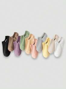 10/15 Pares de Meias Coloridas de Coração para Tornozelo, um Acessório Essencial para Garotas, Estilo Doce Japonês, Uso Diário Versátil, Design Baixo, Antiderrapante e Hipoalergênico, Meias Confortáveis e Respiráveis para Mulheres