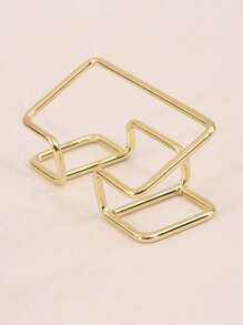 Stainless Steel Metal Name Card Holder, Minimalist Creative Name Card Box Stand For Office, Business, Boss, Teacher, 4 Color Options, Luxury Gold Color Name Card Display Rack