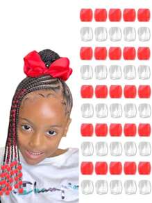 100pcs Colorful Candy Beads For Girls, Hip Hop Grunge Style Hair Accessories