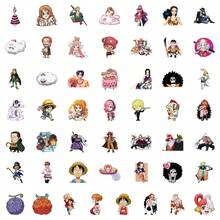 ONE PIECE 50PCS Cartoon Anime One Piece Luffy Zoro Waterproof Stickers Cool Graffiti Decals DIY Phone Suitcase Laptop Fridge Wall Decoration Sticker Room Decor Wall Stickers Wall Sticker Home Decor