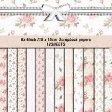 12/36 Sheets Flower Scrapbook Paper, Vintage Floral Pattern Pink Spring Summer Aesthetic Craft Scrapbooking Paper Pad, Fresh And Simple Floral SunflowerPattern Scrapbook Paper Decorative Craft Paper For Planner Mother's Day Decor, Graduation Decor Supplies Cardstock Decorative Craft Paper Spring, Back To School, Birthday Decorations, Mother's Day Decor, Graduation Decor