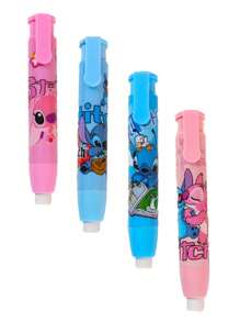 Disney Random Style Disneys Kawaii Stitch Press Eraser Cartoon Cute Stitch&Lilo Stationery Office Supplies Colorful Eraser (Some Parts May Be Random)