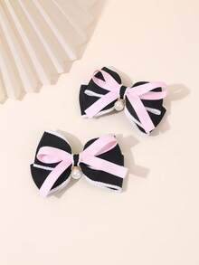 2 件时尚面料蝴蝶结发夹，仿珍珠鳄鱼夹发夹蝴蝶结，优雅发饰，适合女孩、女孩、老师的礼物，日常使用