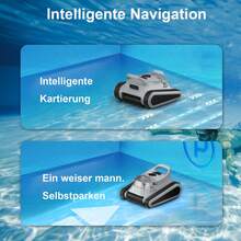 Seauto SAT 30 Pool Robot With Battery, 150 Min. Cordless Pool Vacuum, Pool Robot Floor And Wall, Pool Cleaner With Intelligent Route Planning, Fully Automatic Floor, Waterline & Wall Cleaning, Up To 200 M² - 灰色 - 查看 6