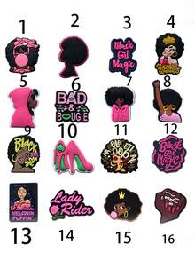 EVA Beach Bag Decor Accessories, Pink & Black Girls Decorative Rubber Tote Bag Accessories, Women Summer Beach Casual Handbag DIY Essential, Rubber Bag Handle Attachments, DIY Wallet Making Supplies (Slight Color Variation In Letter Colors) - Multicolor - View 3