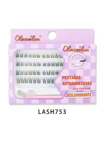 80 racimos, 4 filas, extensiones de pestañas falsas naturales de aspecto natural tipo cómic DIY, pestañas agrupadas delgadas y esponjosas con rizos tipo D, las bandas delgadas son suaves, adecuadas para usar lentes de contacto, sin necesidad de pegamento, fáciles de aplicar