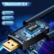 KZ 150m USB Bluetooth Adapter, 5.4 Bluetooth Adapter For PC, Plug & Play For Windows 11/10/8.1, Bluetooth Receiver & Transmitter For Keyboard/Mouse/Headphone/Speakers/Printer