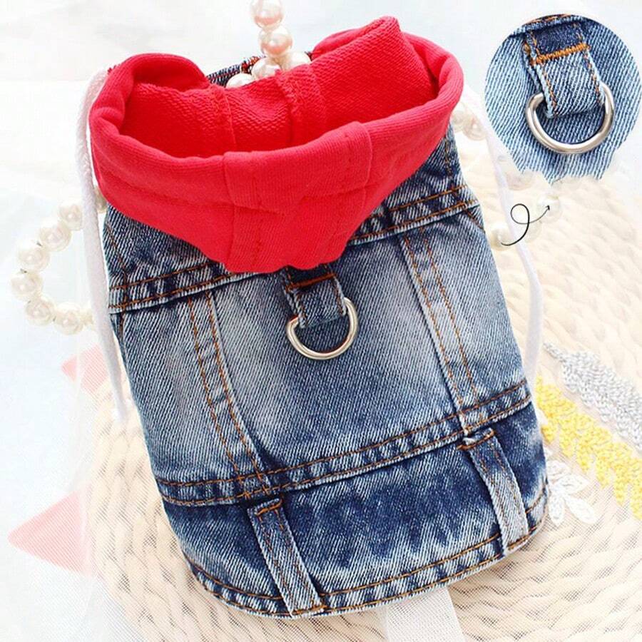 1pc New Hooded Harness Vest, Suitable For Small Dogs Like Poodle, Bichon Frise, Teddy, Spring/Autumn Pet Clothes