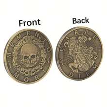 1 Stück sammelbare Gedenkmünze Memento Mori Medaille Carpe Diem Stoizismus Souvenir Münze mit Antikfinish als Geschenk für die tägliche stoische Praxis