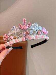 1pc Cute Princess Rhinestone Crown Headband For Girls - Hairband - View 9