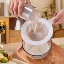 1pc Anti Scald Filter Screen Thermal Insulation Household Superfine Wall Breaking Auxiliary Food Juice Filtration Anti-Skid Handle Kitchen Spoon Coffee Milk Hot Soybean Milk Filter Screen Superfine Filter Residue Separation Filter Kitchen Spoon With Hand Fine Mesh Leakage Household Kitchen Gadget