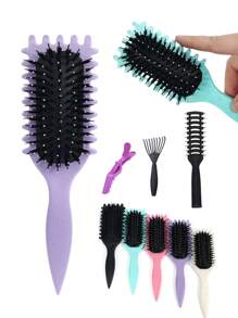 Set de cepillos definidores de rizo, cepillo de cabello con ranuras para desenredar, dar forma y definir rizos para mujeres, peine, herramientas para el cabello, productos y accesorios para el cabello, esenciales de viaje para peluquería y salón de belleza