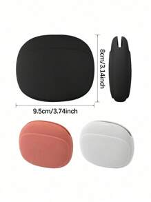 Estuche organizador portátil de silicona para cables de auriculares, compacto y conveniente para almacenar auriculares, cables, unidades USB, llaves y otros accesorios digitales pequeños