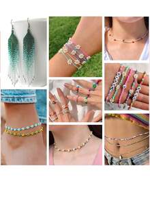 7442/7857pcs 3mm Multicolor Assorted Set, Glass Seed Beads Small Craft Beads For Jewelry Making DIY Bracelet Necklace Ring And Other Decors Handmade Craft Supplies - 3 mM GLASS BEADS SET - View 8