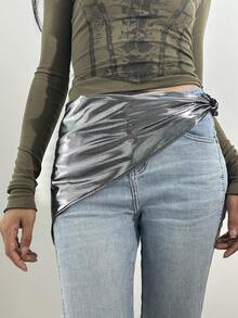 1pc Women's Classic Colorful Triangular Headscarf, Ladies Sheer Neck Scarf Shawl For Sun Protection, Suitable For Dresses - Multicolor - View 3