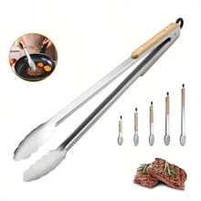 Pince de cuisine en acier inoxydable avec poignée pour barbecue, accessoire de barbecue premium en acier inoxydable pour la salade, la cuisson au gril et les accessoires de barbecue