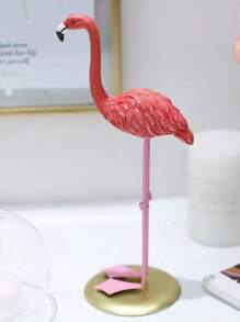 1pc Resin Flamingo Decor, Creative Ornament, Lightweight And Luxurious, Home Living Room Desktop Accessory
