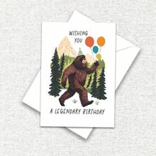 Bigfoot Birthday Cards, Funny Birthday Cards, Father's Day Birthday Cards, Funny Father's Day Cards, Bigfoot Gift Cards, Mystery Animal Cards, Gifts For Bigfoot Lovers, Anniversary Cards