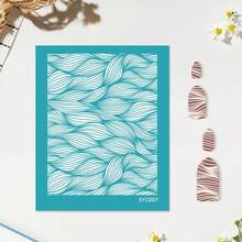 Clay Silk Screen Printing Stencils, Small Flower/Branch/Leaf Pattern, Polymer Screen For Handmade Crafts, Earring Making, Scrapbooking & Stamping - Multicolor - View 27