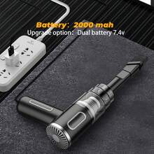 Portable Household And Car Vacuum Cleaner USB Rechargeable Car Dust Cleaner Handheld High-Power Household Wireless Vacuum Cleaner Suitable For Automotive Household Use - Nhiều màu - Xem 10