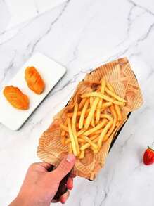 1 pieza Cesta de freír de acero inoxidable - Cesta multiusos para servir alimentos como aperitivos - Accesorio duradero de cocina para el hogar, restaurantes, tiendas de comida rápida, y suministros escolares