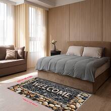 1pc Anti-Slip Doormat - Washable, Stone Pattern, Suitable For High Traffic Indoor And Outdoor Decor Outdoor Rug Door Mat Bathroom Decor Summer Carpet - Multicolor - View 4