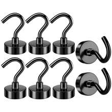 Magnetic Hook, 40 Lbs (Approx. 18.1 Kg) Heavy Duty Magnet Hook For Cruise Ship Cabin, Super Strong Magnet Strap Hook For Suspension, Metal Magnetic BBQ Hook Magnetic Hook For Refrigerator, Toolbox, Storage - Silver - View 17