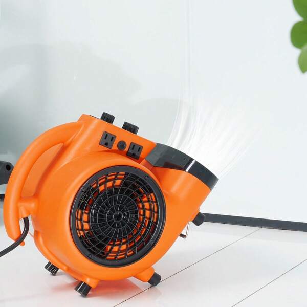 Floor Blower, 1/4 HP, 1000 CFM Air Mover For Drying And Cooling, Portable Carpet Dryer Fan With 4 Blowing Angles And Time Function, For Janitorial, Home, Commercial, Industrail Use, ETL Listed