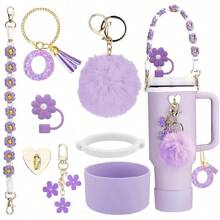 Accesorios de decoración de la Copa , Tapa de pajita de 8-9 mm, Botas de silicona compatibles con vasos de 30 y 40 onzas de la Cup, regalo de Navidad para niñas, regalo DIY creativo, decoración de Acción de Gracias, decoración de regalo para amigos, decoración de fiesta de Navidad, accesorios , vaso de Navidad, útiles escolares