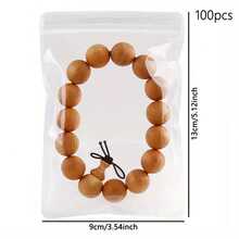 30/100 piezas Bolsas transparentes de PVC autosellantes, adecuadas para joyería - a prueba de polvo y anti-oxidación, bolsas de almacenamiento para aretes, anillos, pulseras - transparente - Ver 21