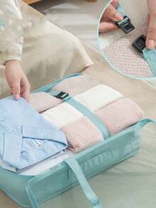 Juego de 9 en 1 Organizador de almacenamiento de viaje, cubos de embalaje plegables para el equipaje que incluyen bolsa de aseo, bolsa de maquillaje, bolsa de ropa interior, bolsa de zapatos, organizador de lencería y calcetines, bolsas de almacenamiento plegables para la ropa, adecuado para maletas